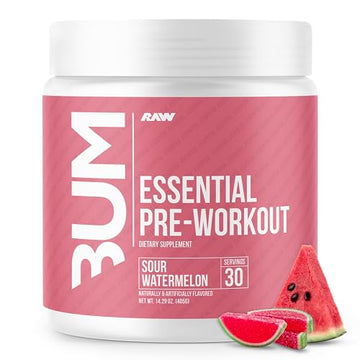 RAW Essential Pre-Workout Powder (Sour Watermelon) - Chris Bumstead Sports Nutrition RAW uk supplements