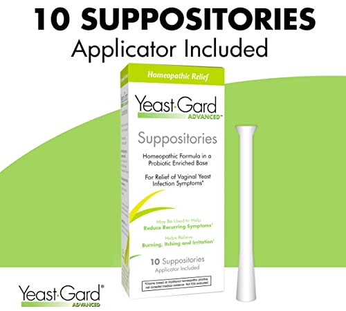 YeastGard Advanced Homeopathic Yeast Infection Vaginal Suppositories - 10 count Box Yeast-Gard uk supplements