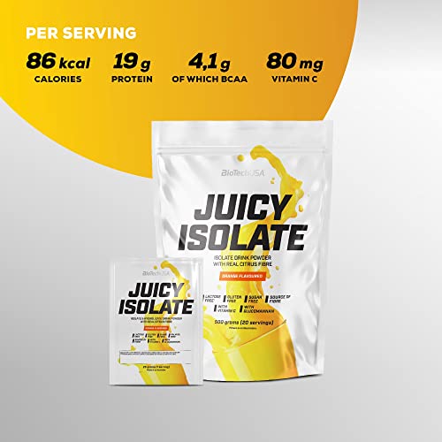 BioTechUSA Juicy Isolate | Gluten-Free, Lactose-Free, Sugar-Free | Refreshing Protein Soft Drink BioTechUSA uk supplements
