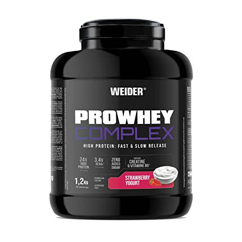 Weider ProWhey Complex (1,2kg) Strawberry-Yogurt Flavour. Formula Based on Whey Protein Weider uk supplements