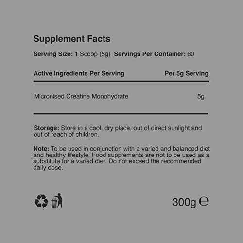 Warrior Creatine Monohydrate Powder – 300g – Micronised for Easy Mixing Warrior uk supplements