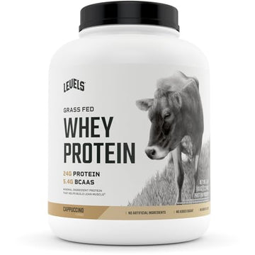 Levels Grass Fed 100% Whey Protein, No Hormones, Cappuccino, 5LB Levels Nutrition uk supplements