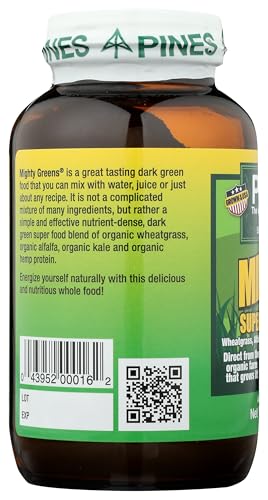 Pines Organic Mighty Greens Superfood Blend, 8 Ounce Pines uk supplements