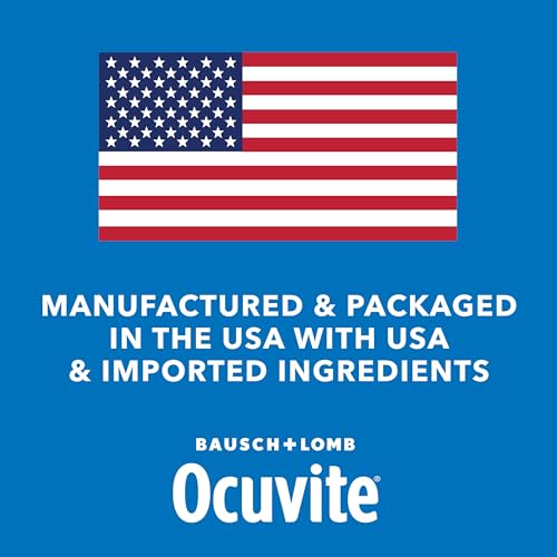 Ocuvite 50+ Eye Vitamin & Mineral Supplement, Multivitamin for Vision & Ocular Health with Omega-3, Zinc, Vitamins C & E, Lutein & Zeaxanthin, Zinc Supplements for Women and Men, 50 Softgels Ocuvite uk supplements