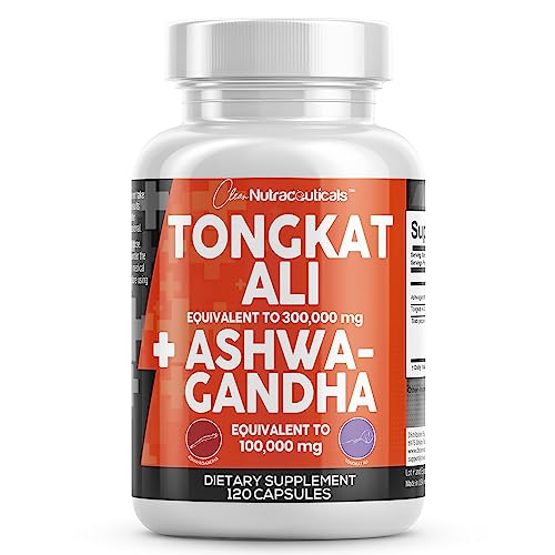 Clean Nutraceuticals Tongkat Ali 300,000mg and Ashwagandha 100,000mg Clean Nutraceuticals uk supplements