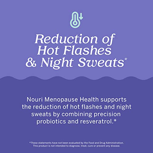 Nouri Menopause Health Probiotic, Menopause Relief for Women - Resveratrol Capsules Nouri uk supplements