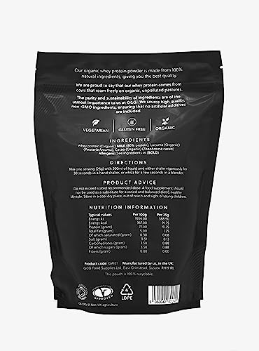 Total Whey | Organic Whey Protein Powder | Whey from Grass-fed Cows | 500g Powder G&G Vitamins uk supplements