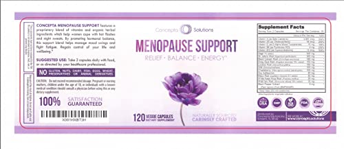 Concepta Solutions Menopause Support - Menopause Relief and Weight Management Support - for Hot Flashes, Night Sweats Relief and Energy - 120 Capsules - Made in USA Concepta Solutions uk supplements