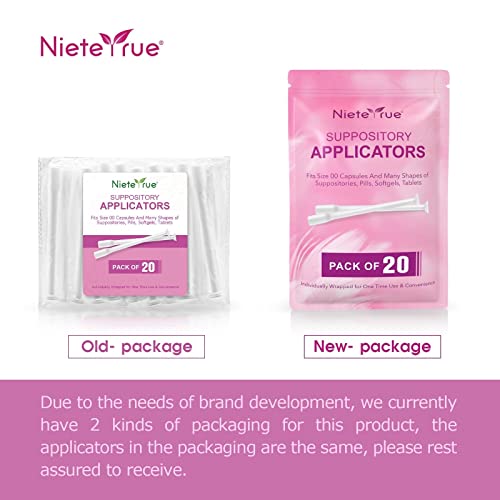 Nieteyrue 20-Packs Suppository Applicators for Women, Disposable, Individually Wrapped Nieteyrue uk supplements