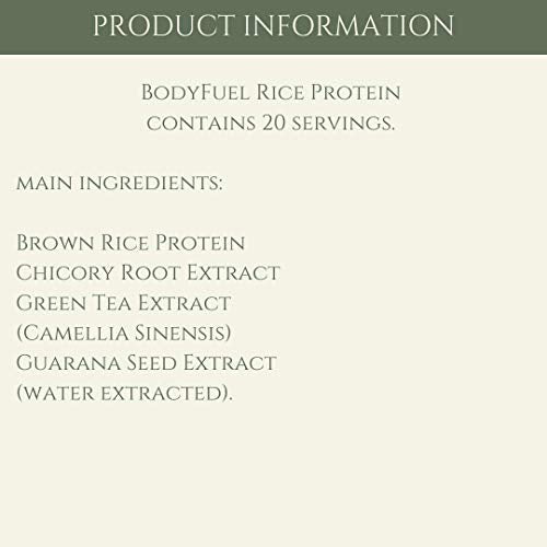 Complementary Supplements | BodyFuel Brown Rice Protein Powder Plus Chicory, Green Tea Complementary Supplements uk supplements