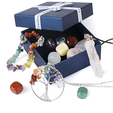 WVIOUOPU Healing Crystals and Chakra Stones Set - 13 Pcs Real Raw Healing Chakra Stones WVIOUOPU uk supplements