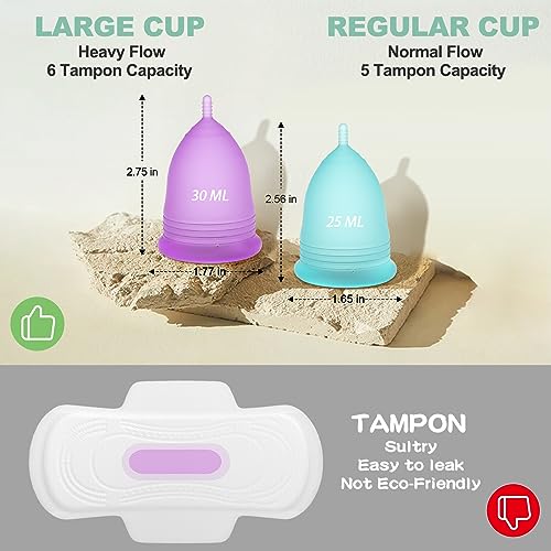 YTYOMUR Menstrual Cup Steamer Sterilizer with 2 Reusable Period Cups, Menstrual Cups Cleaner YTYOMUR uk supplements
