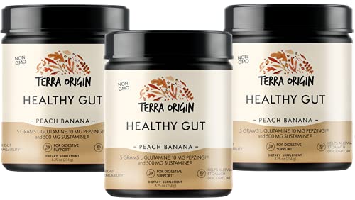 TERRA ORIGIN Healthy Gut Peach Banana | 3-Pack, 90 Servings (Three 30-Serving tubs) TERRA ORIGIN uk supplements