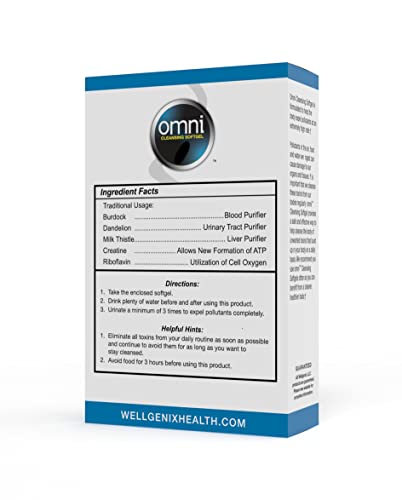 Wellgenix Omni Herbal Detox Cleanse Softgel: Fast Acting Body Detox, Quick Flush Toxin Removal Wellgenix uk supplements