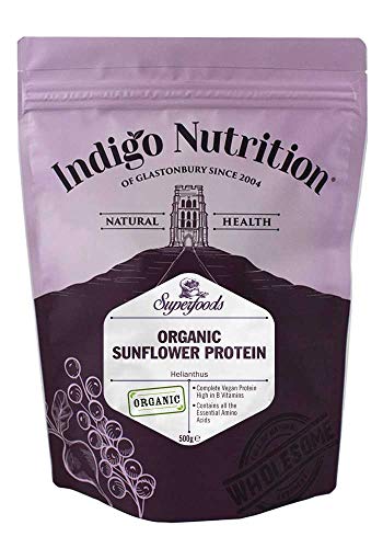 Indigo Herbs Organic Sunflower Seed Protein Powder 500g | Plant Based Protein | Vegan Indigo Herbs uk supplements