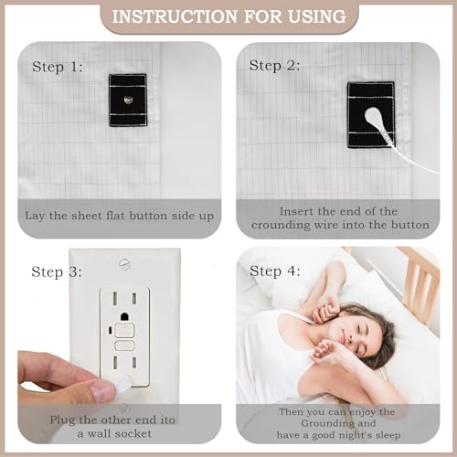 Grounding Sheet, Grounding Mat for Bed with Grounding Cord, Reduce Painful, Inflammation XINHUSU uk supplements