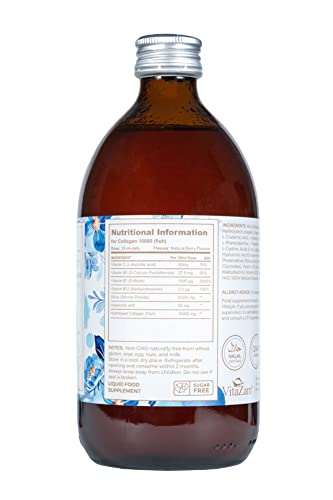 Sapphire Elixir Hydrolysed Marine Collagen Liquid 10000mg Sugar Free with Hyaluronic Acid VitaZam uk supplements