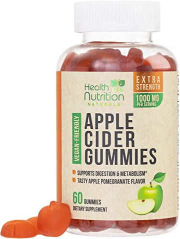 Vegan Apple Cider Vinegar Gummies | Max Strength 1000mg | ACV Supplement Gummy for Adults Health Nutrition Naturals uk supplements