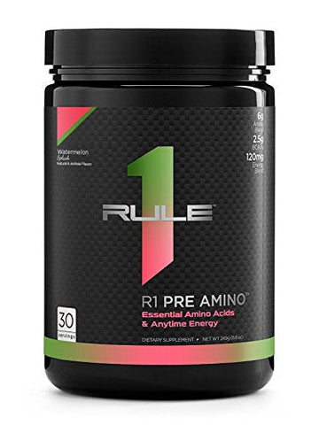 Rule 1 Proteins – Watermelon Splash, Anytime Energy Boost, R1 Pre Amino Acid Complex Rule 1 Proteins uk supplements
