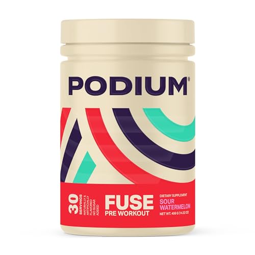 Podium Nutrition, Fuse Pre Workout Powder, Sour Watermelon, 30 Servings, Beta Alanine Podium Nutrition uk supplements