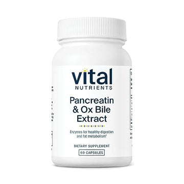Vital Nutrients Pancreatin and Ox Bile Extract | Natural Digestive Enzyme Vital Nutrients uk supplements