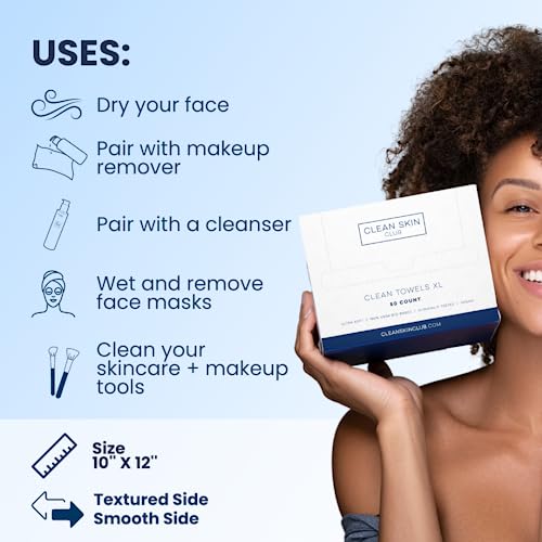 Clean Skin Club Clean Towels XL, Dermatologist Approved, 100% USDA CLEAN SKIN CLUB uk supplements