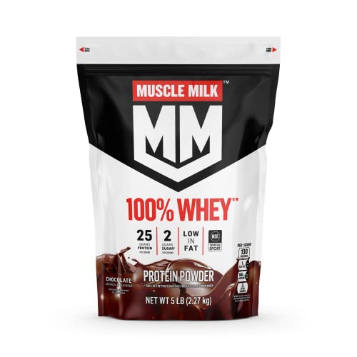 Muscle Milk 100% Whey Protein Powder, Chocolate, 5 Pound, 66 Servings, 25g Protein Muscle Milk uk supplements