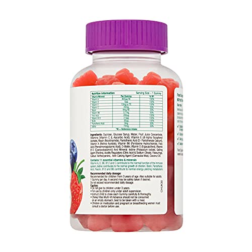 Chewy Vites Kids Multivitamin Advance 60 Gummy Vitamins | 11 Essential Nutrients CHEWY VITES uk supplements