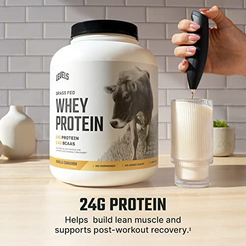 Levels Grass Fed 100% Whey Protein, No Hormones, Vanilla Cinnamon, 5LB Levels Nutrition uk supplements