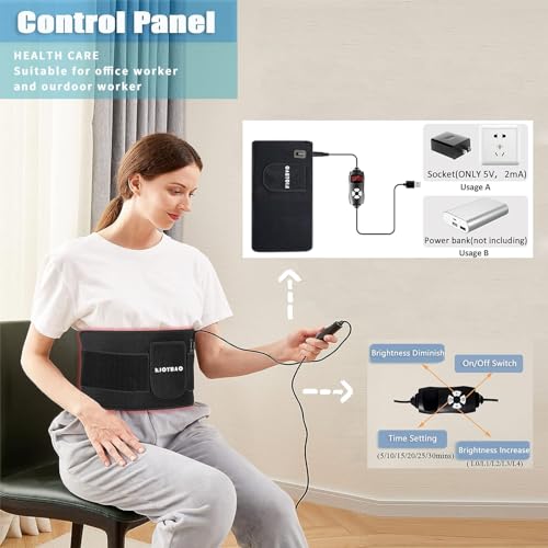 RJOYBAO Red Light Therapy Infrared Light Therapy Belt for Body,Red Light Therapy lamp RJOYBAO uk supplements