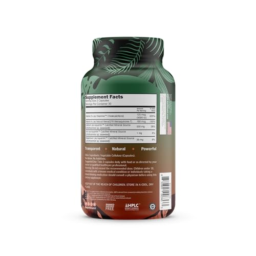 EarthNutri D3 + K2 Bone & Heart Health - 72 Trace Minerals, Vitamin D3 Vitashine, MENA EarthNutri uk supplements