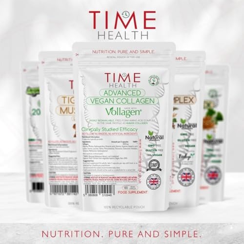 Vollagen® Advanced Vegan Collagen - 18 Amino Acid Complex in Ratio of Collagen Time Health uk supplements