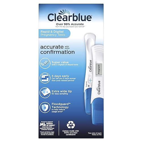 Clearblue Pregnancy Test Combo Pack, 10ct - Digital with Smart Countdown & Rapid Clearblue uk supplements