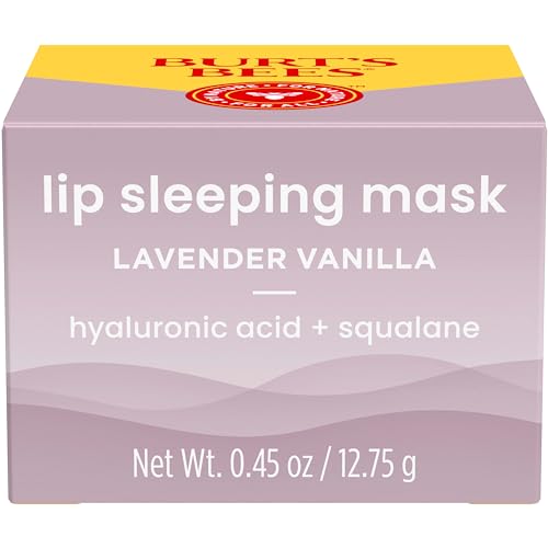 Burt’s Bees Lavender Vanilla Lip Sleeping Mask, With Hyaluronic Acid and Squalane Moisturizer To Instantly Hydrate Lips, Overnight Mask and Treatment, 0.45 oz. Burt's Bees uk supplements