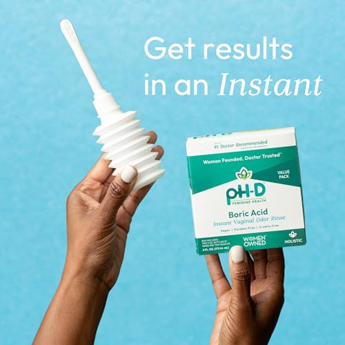 pH-D Feminine Health - Instant Odor Rinse with Boric Acid for Vaginal Odor - Vegan, Paraben-Free pH-D Feminine Health Support uk supplements