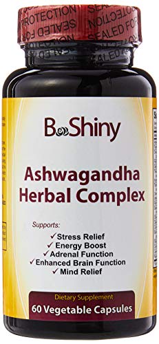 BeShiny Ashwagandha Complex with termeric Cinnamon Basil Leaf Supports a Healthy BeShiny uk supplements