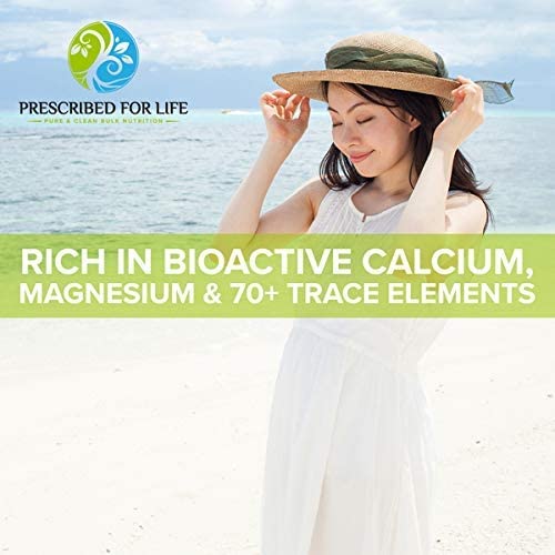 Prescribed for Life Aquamin Powder, Red Marine Algae Supplements, Rich in Plant Based Calcium & Magnesium, 72 Trace Minerals, Non GMO (113g) Prescribed For Life uk supplements