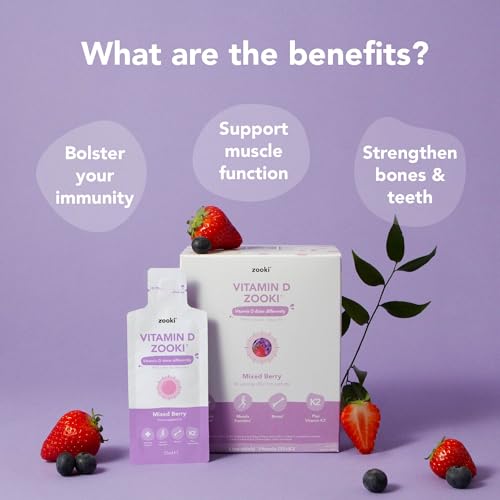 Zooki 3000iu Liposomal Vitamin D3 + K2 Liquid Sachets | 4X Higher Absorption Clinically Proven yourzooki uk supplements