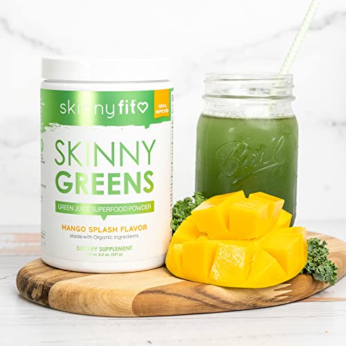 SkinnyFit Mango Splash Skinny Greens, Green Juice Superfood Powder, Natural Energy SkinnyFit uk supplements