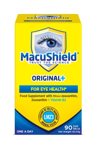 MacuShield Original Plus Capsules - 90 Day Pack, Eye Health Food Supplement containing Macushield uk supplements