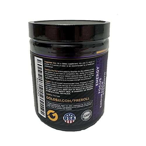 Gold BJJ PreRoll - Jiu Jitsu Pre Workout Supplement for Energy, Focus, and Endurance Gold BJJ uk supplements