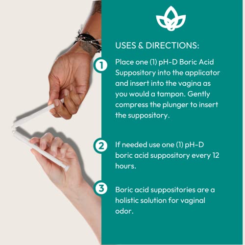 pH-D Feminine Health - Boric Acid Starter Bundle - pH-D Boric Acid Vaginal Suppositories 12 Count pH-D Feminine Health Support uk supplements