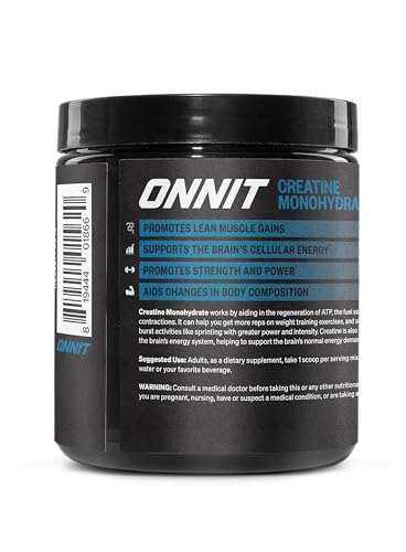 ONNIT Creatine Monohydrate Powder – Unflavored, 90-Serving Value Size – Supports Strength, Lean Muscle, and Brain Energy† – Keto Friendly, No Fillers, 90 Servings, 15.29 oz ONNIT uk supplements