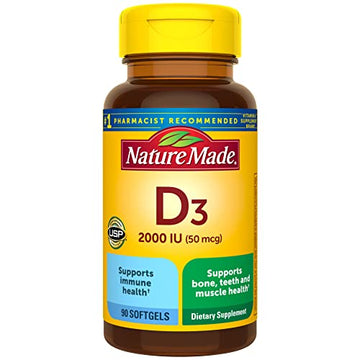 Nature Made Vitamin D3 2000 IU (50 mcg), Dietary Supplement for Bone, Teeth, Muscle Nature Made uk supplements