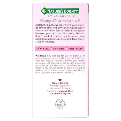 Nature’s Bounty Optimal Solutions Advanced Menopause Relief, Menopause Supplement for Women featuring Siberian Rhubarb, Hotflash Relief, No added Hormones, Drug-Free, 30 Tablets, 30 Total Servings Nature's Bounty uk supplements