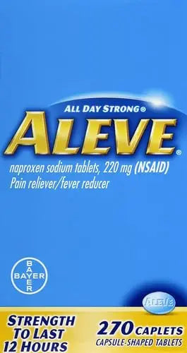 Aleve Caplets, Naproxen Sodium 220 mg (NSAID), Pain Reliever/Fever Reducer, #1 Orthopedic Surgeon Recommended, 270 Count Aleve uk supplements