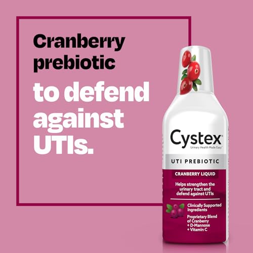Cystex Urinary Tract Infection Support & Prevention - Cranberry Prebiotic Supplement with D-Mannose & Vitamin C for UTI Protection & Urinary Health Maintenance - 7.6 fl oz (Pack of 2) Cystex uk supplements