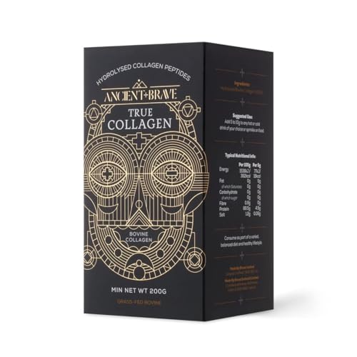 Ancient + Brave True Collagen 200g - Grass-Fed Bovine Collagen Powder - 100% Hydrolysed Collagen Peptides (Type 1) Ancient + Brave uk supplements