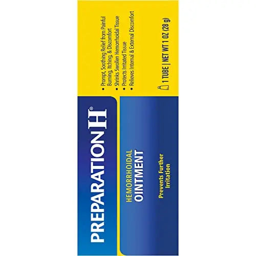 Preparation H Hemorrhoid Ointment, Itching, Burning and Discomfort Relief - 1 Oz Tube Preparation H uk supplements