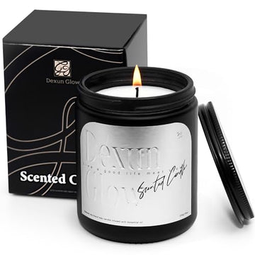 Aromatherapy Candle, Handcrafted with Natural Soy Wax and Essential Oils for Home Scented Dexun Glow uk supplements
